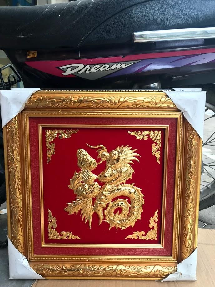 Tranh Chữ Tâm Mạ Vàng 24K - 46