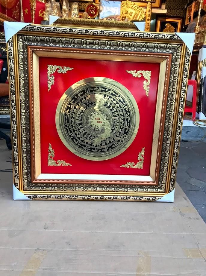 TRANH TRỐNG ĐỒNG BẢN ĐỒ 80 X 80