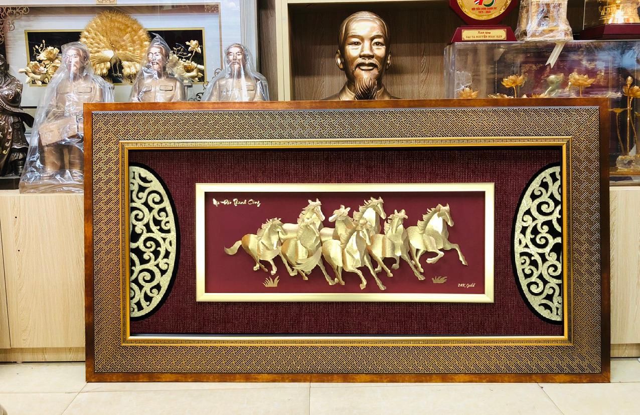 Tranh Mã Đáo Thành Công Mạ Vàng 24K - 76142