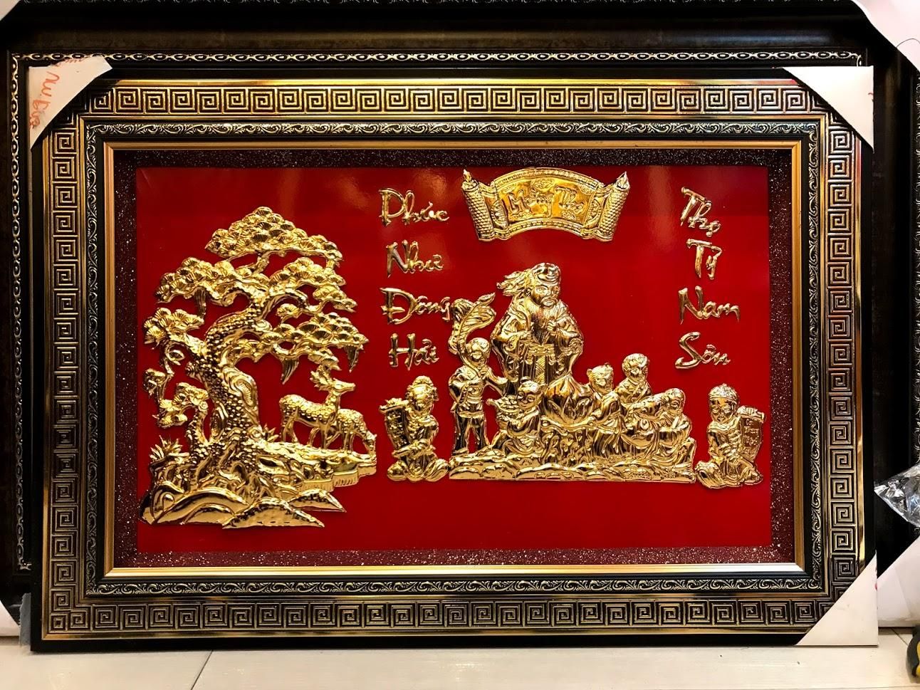 Tranh Mừng Thọ Ông Mạ Vàng - 6898