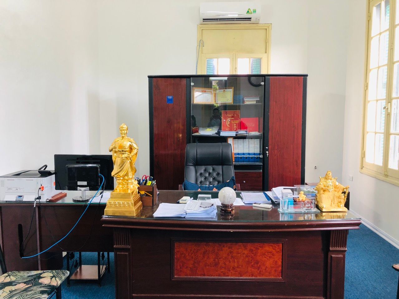 Tượng Quan Công Cưỡi Rồng Mạ Vàng 24K