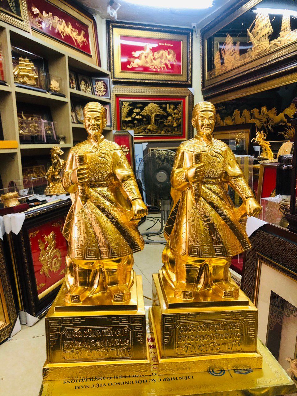 Tượng Trần Hưng Đạo Mạ Vàng 24K Cao 60