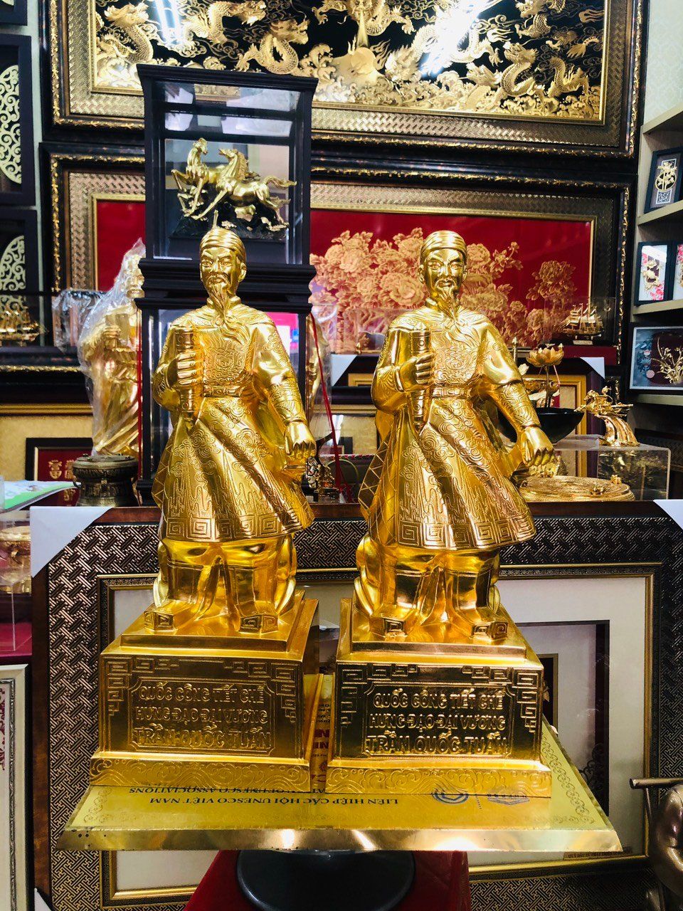 Tượng Trần Hưng Đạo Mạ Vàng 24K Cao 60