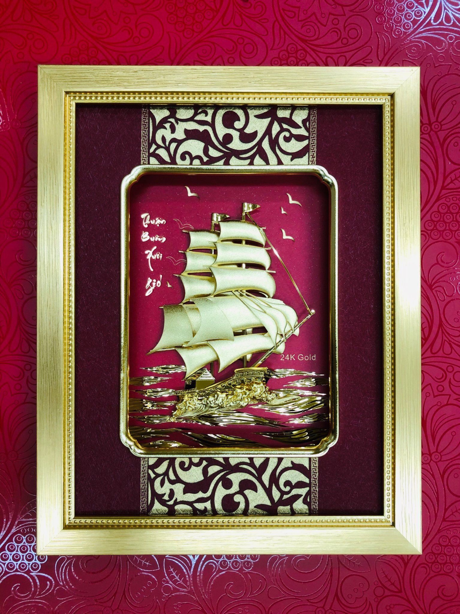 Tranh Thuận Buồm Xuôi Gió Mạ Vàng - 2734D