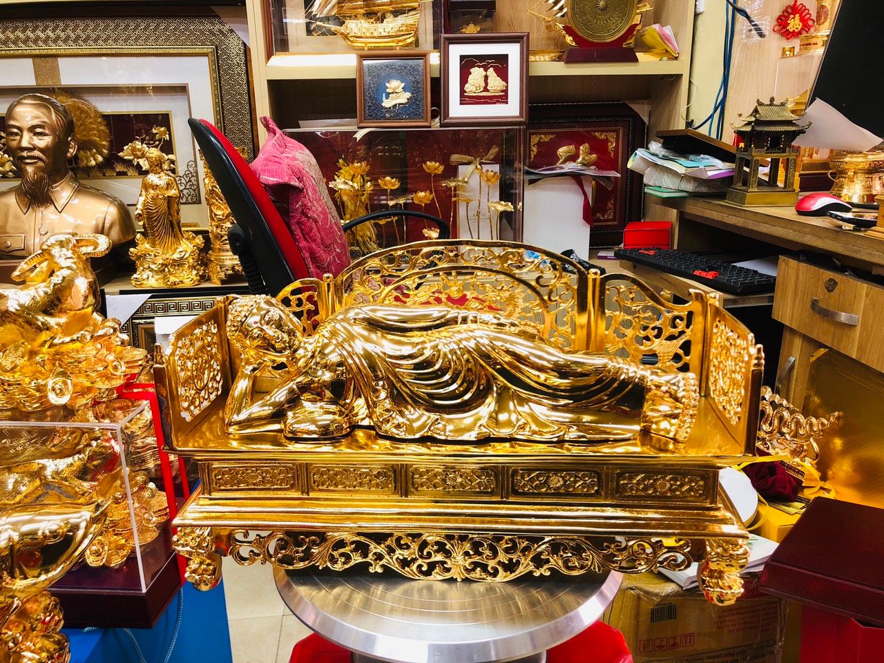  Tượng Phật Adida Mạ Vàng 24k 