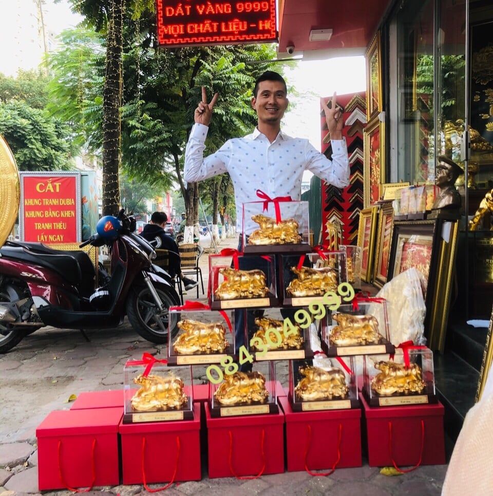 Trâu Mạ Vàng 24K Cao Cấp