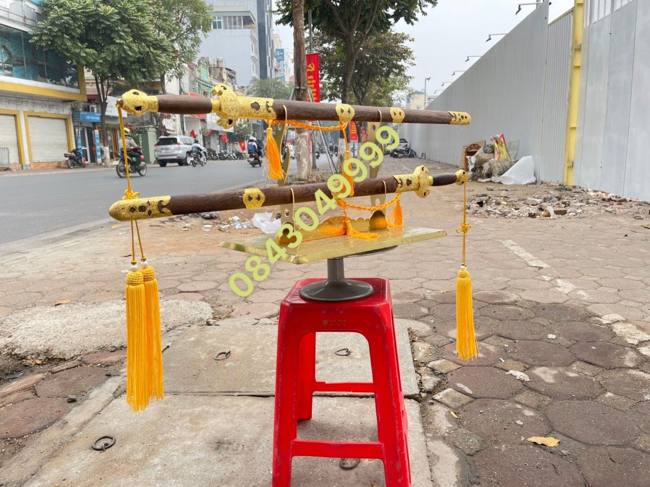 Kiếm Phong Thủy Mạ Vàng 24K