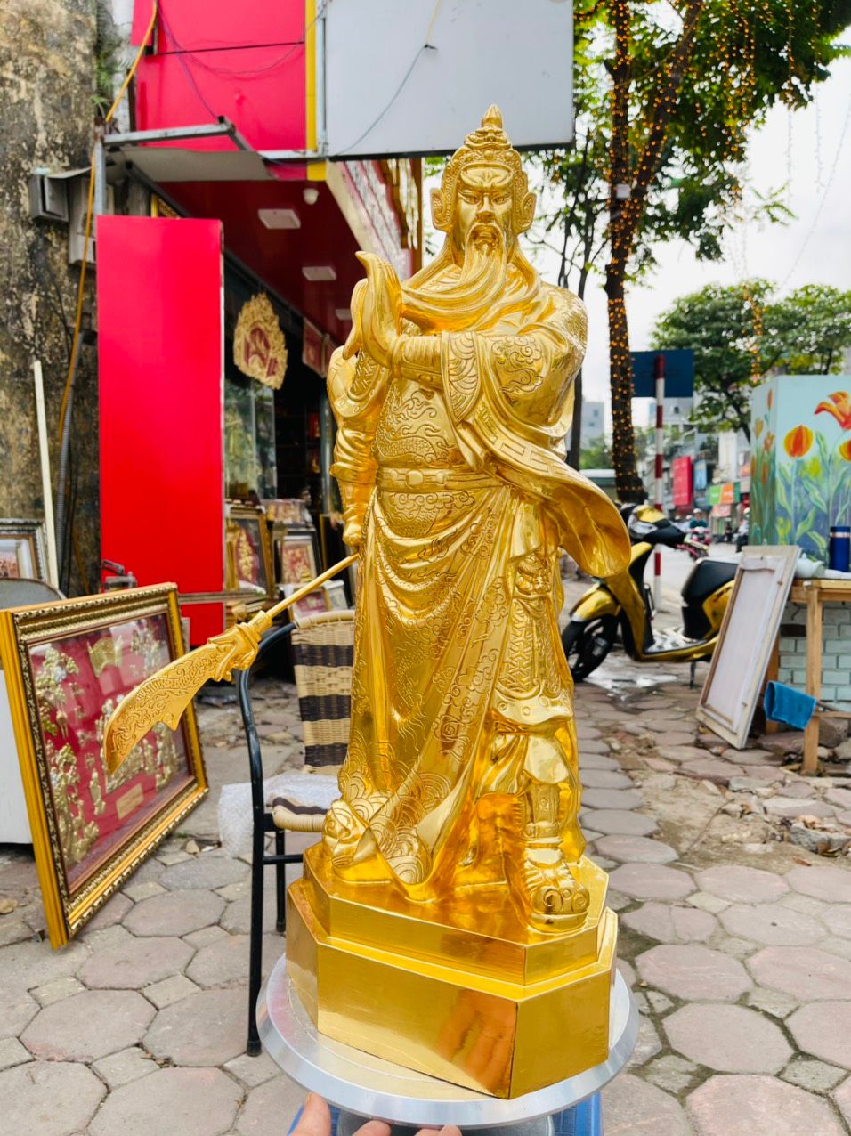 Tượng Quan Công Khảm Tam Khí Cao 70
