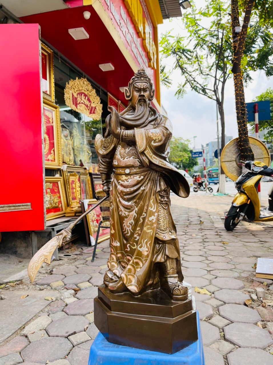 Tượng Quan Công Khảm Tam Khí Cao 70