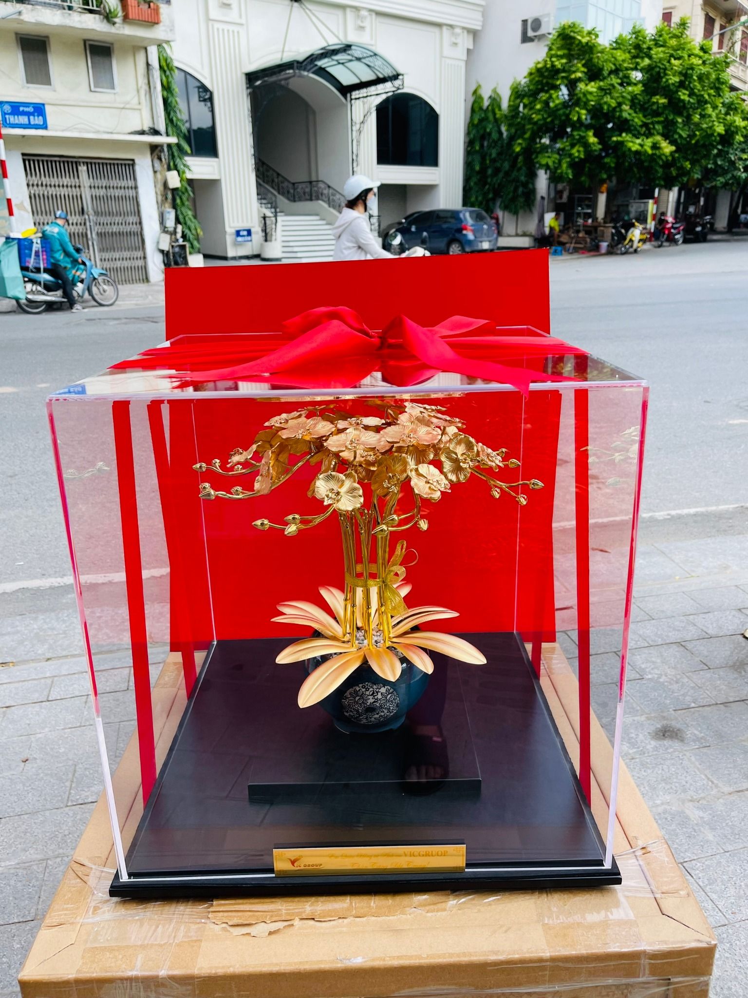 Lan Hồ Điệp Trường Cửu Dát Vàng 24K
