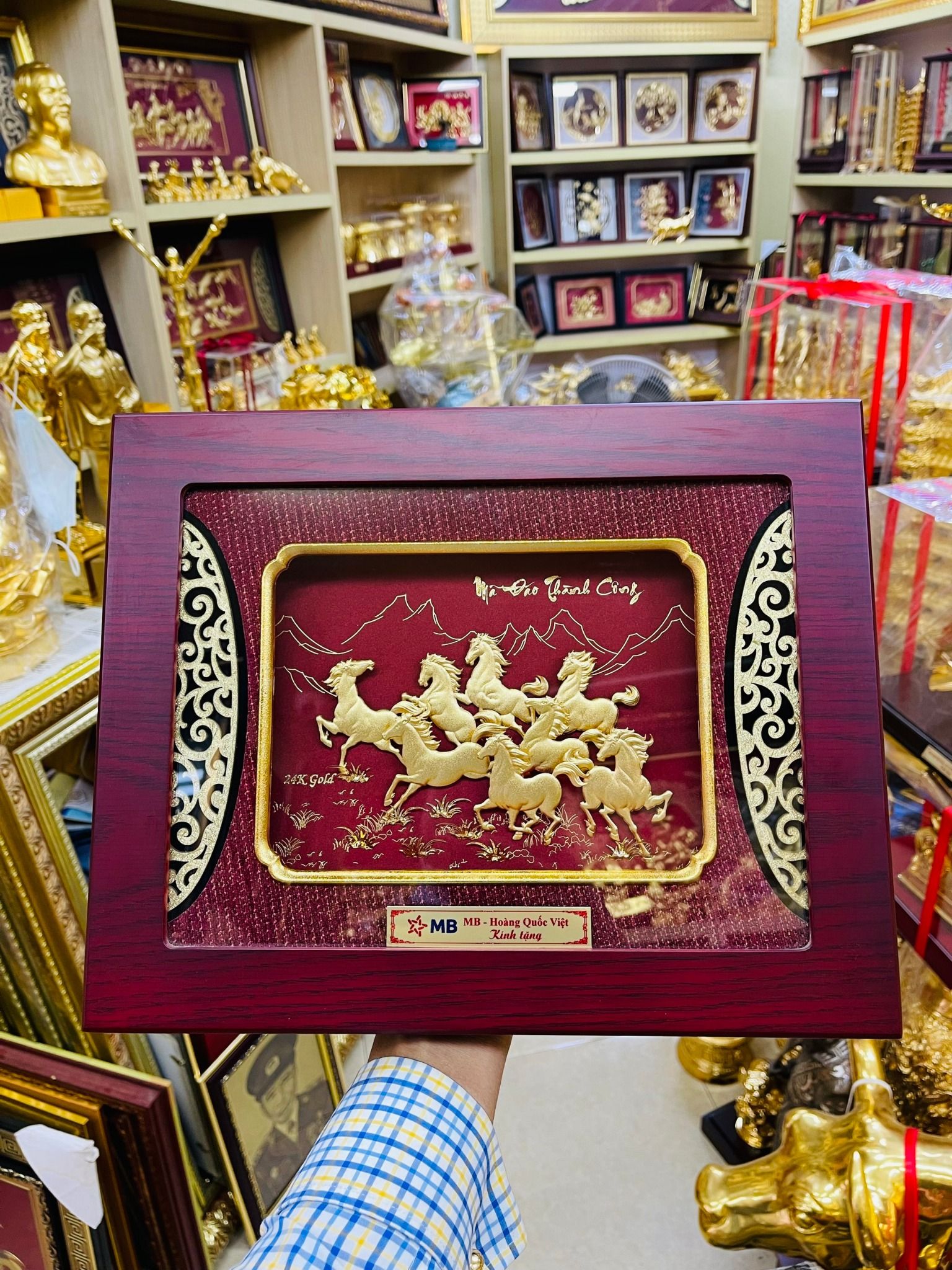 Tranh Mã Đáo Thành Công Mạ Vàng 24K - 3030
