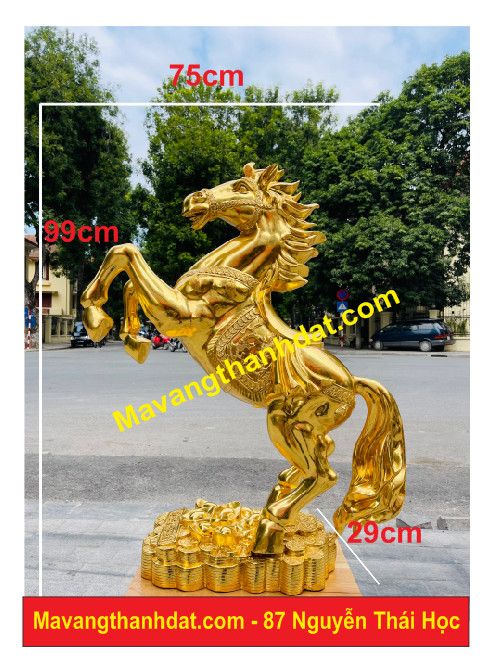  Tượng Ngựa Dát Vàng 9999 - Mã Đáo Thành Công 