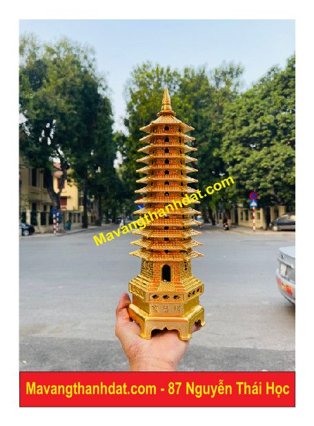 THÁP VĂN XƯƠNG 13 TẦNG MẠ VÀNG