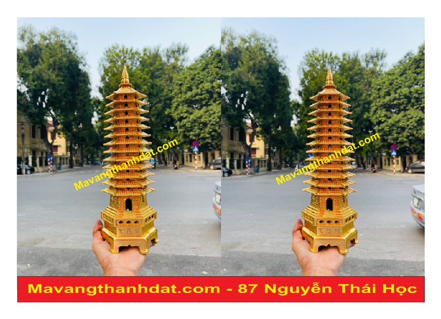 THÁP VĂN XƯƠNG 13 TẦNG MẠ VÀNG