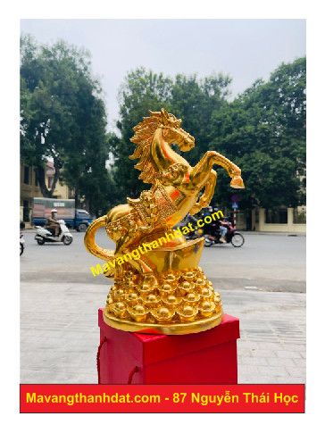 Tượng Ngựa Dát Vàng 9999