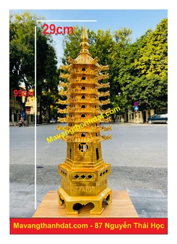 Tháp Văn Xương Dát Vàng 9999