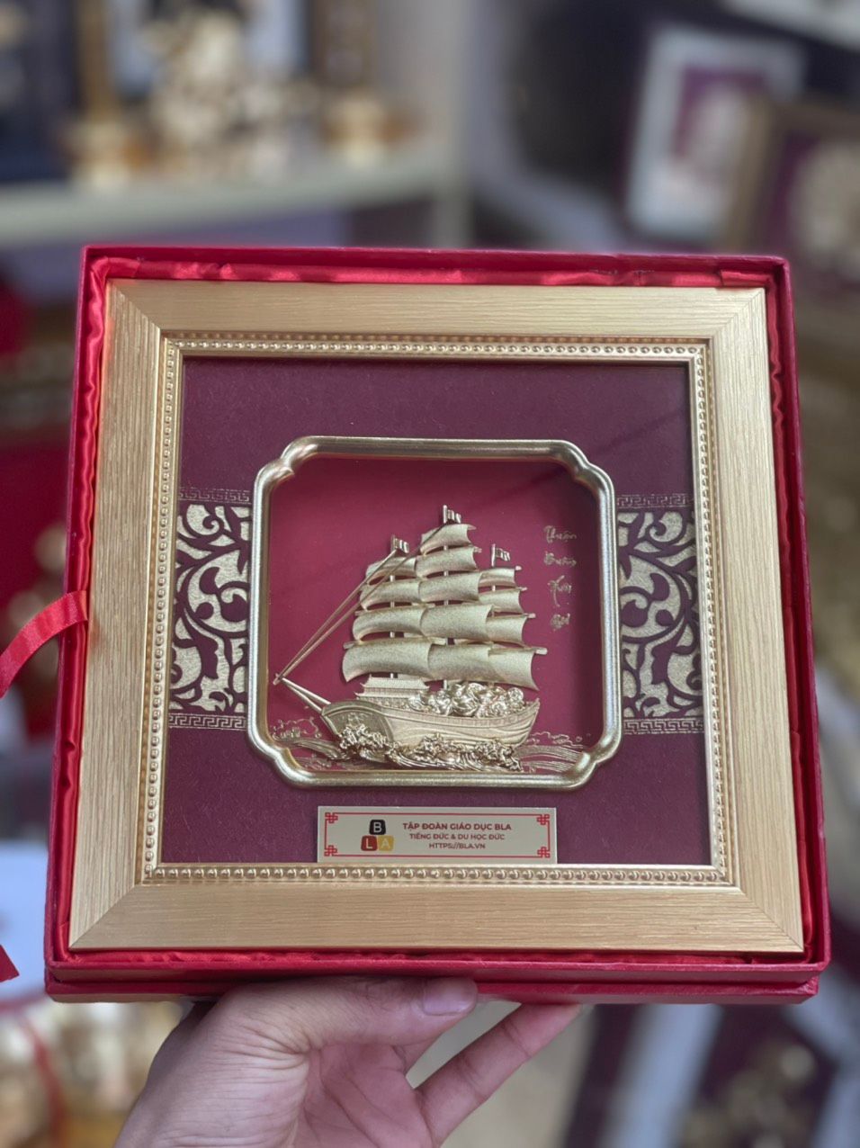 Tranh thuận Buồm Xuôi Gió Mạ Vàng - 2633 Hoa Mai