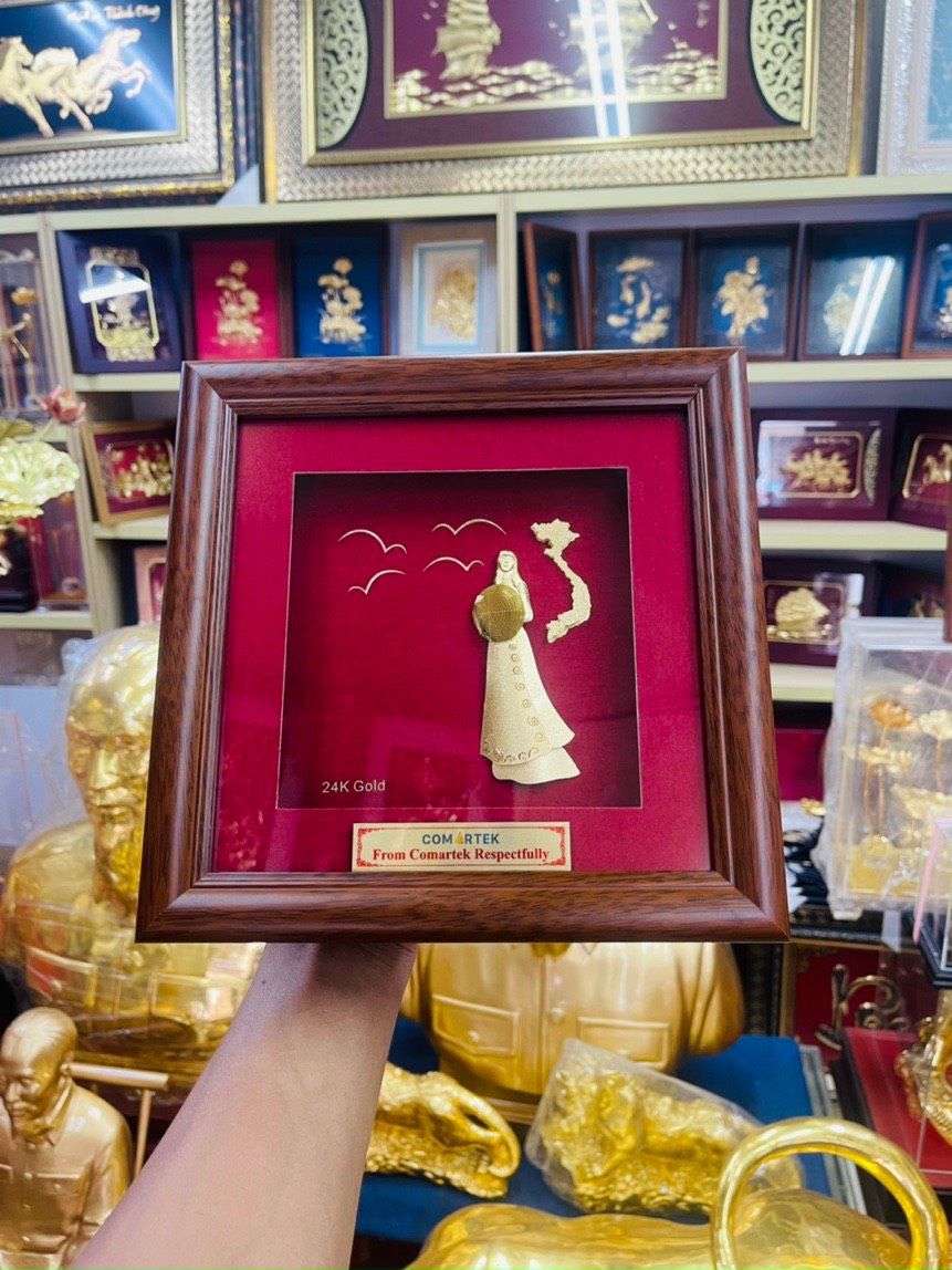 Tranh Hồ Gươm - Tháp Rùa Mạ Vàng 24K - 2424