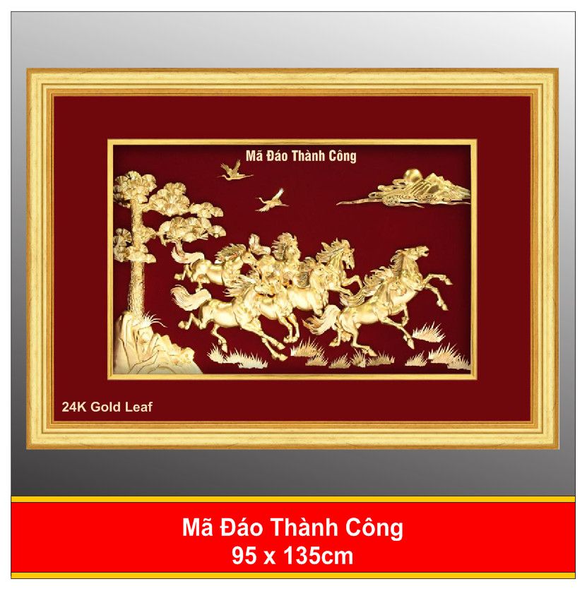  Tranh Rồng Mạ Vàng 24K Cao Cấp - 95135 