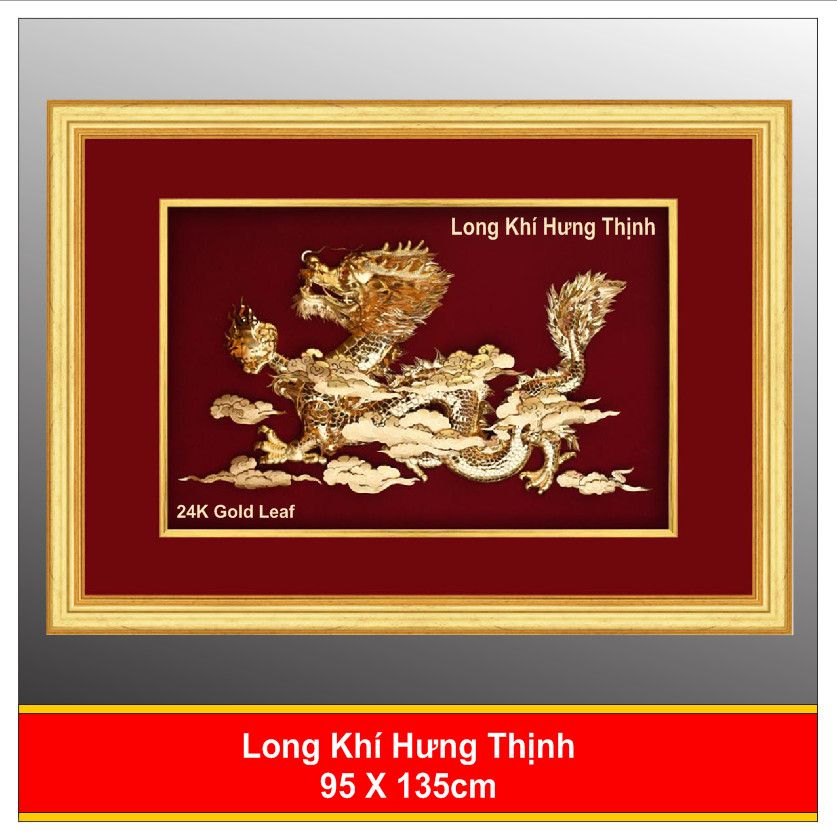  Tranh Rồng Mạ Vàng 24K - Phú Quý 