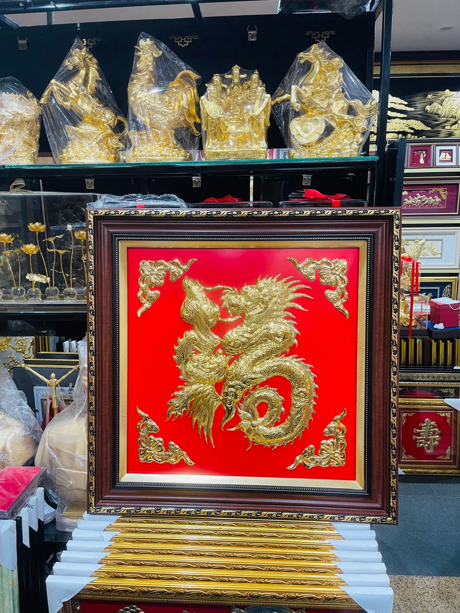 Chữ Phúc Rồng Mạ Vàng 9898