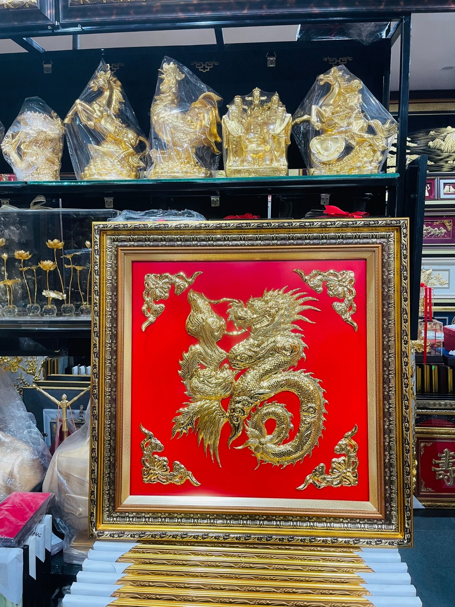 Chữ Phúc Rồng Mạ Vàng 9898