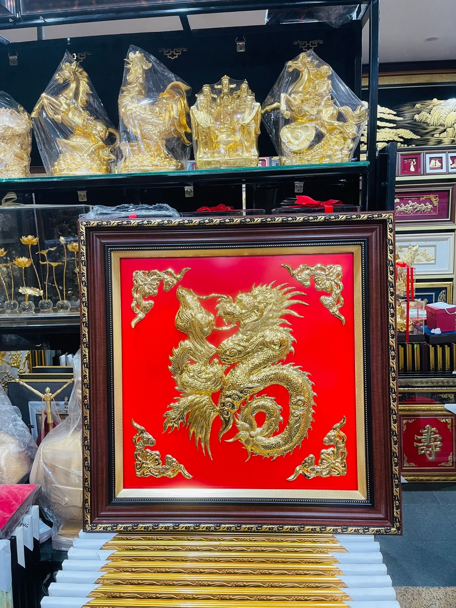 Chữ Phúc Rồng Mạ Vàng 9898