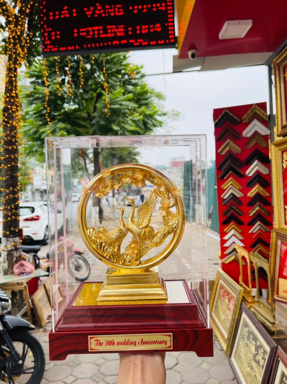 QUÀ TẶNG TÙNG HẠC DIÊN NIÊN MẠ VÀNG