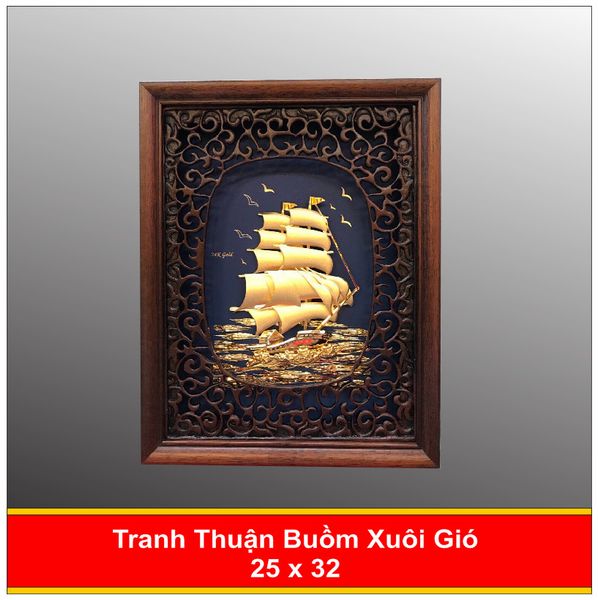  Tranh Thuận Buồm Xuôi Gió Mạ Vàng - 2532 