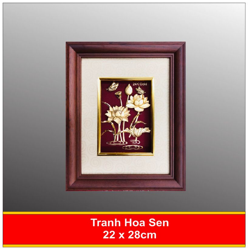  Tranh Hoa Sen Mạ Vàng - 2735X 