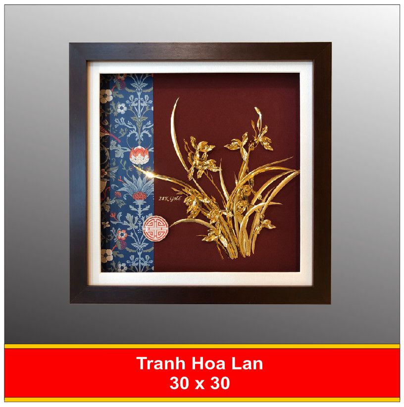 Tranh Hoa Mai Mạ Vàng 24K - 3030