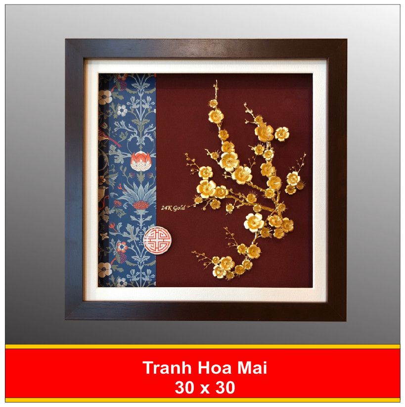 Tranh Hoa Cúc Mạ Vàng - 3030