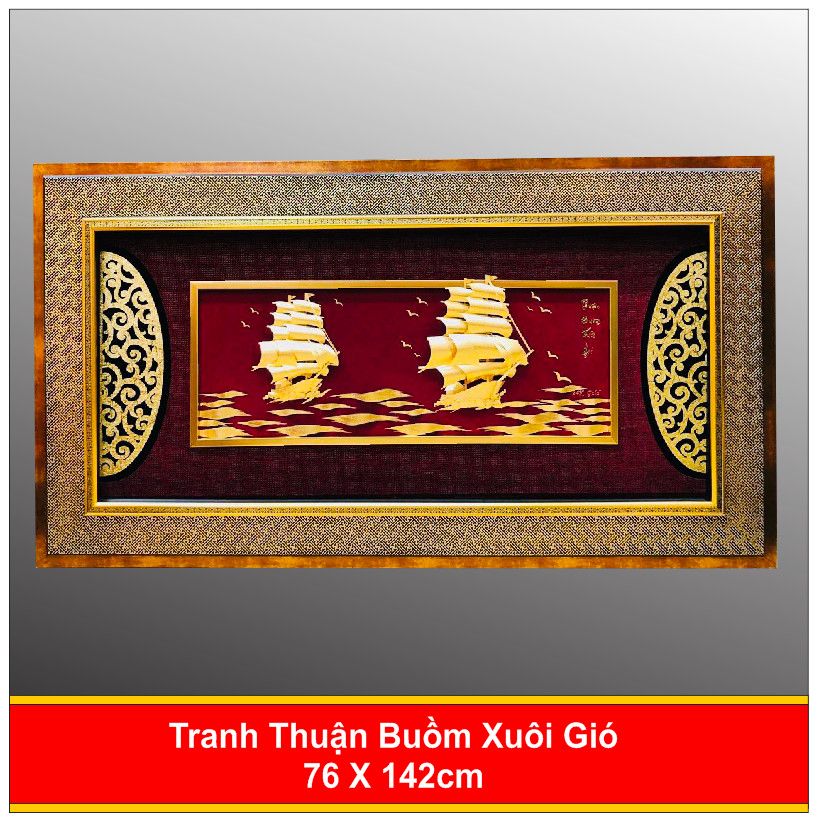 Tranh Thuận Buồm Xuôi Gió Mạ Vàng 7090