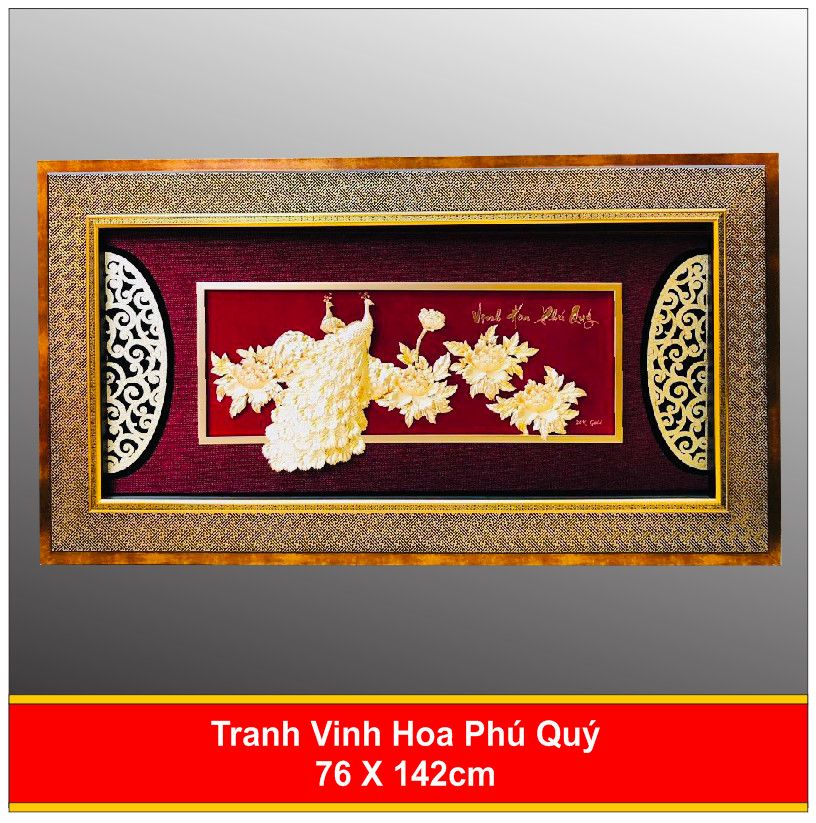 Tranh Phúc Lộc Trường Tồn Mạ Vàng