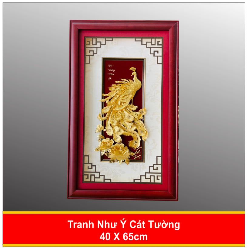 Tranh Đại Bút Kim Tiền Mạ Vàng - Tiền Vào Như Nước