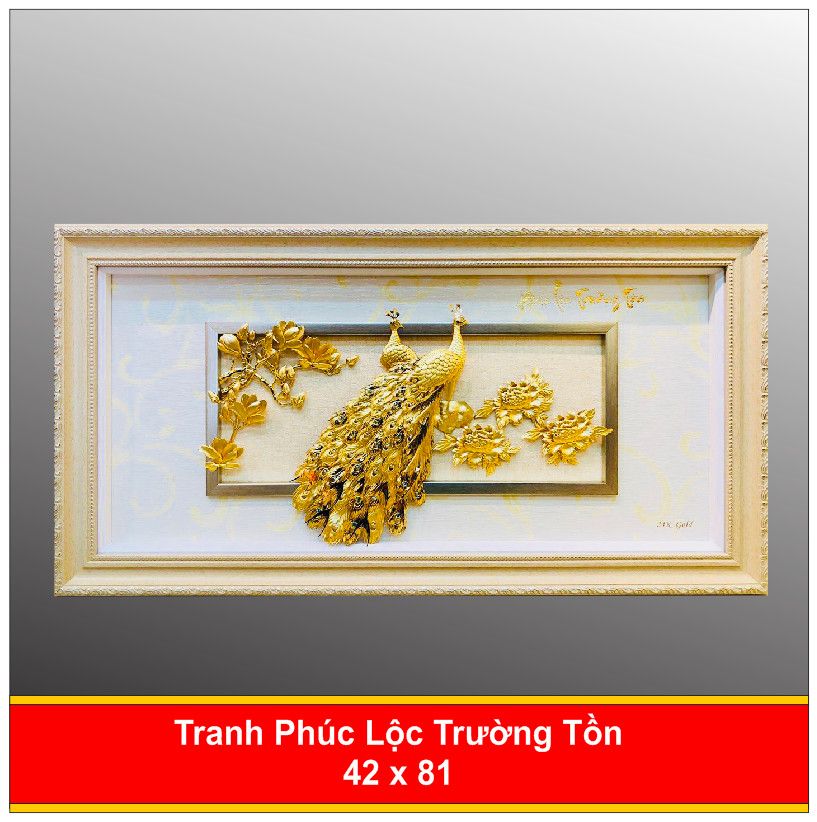 Tranh Phúc Lộc Trường Tồn Mạ Vàng