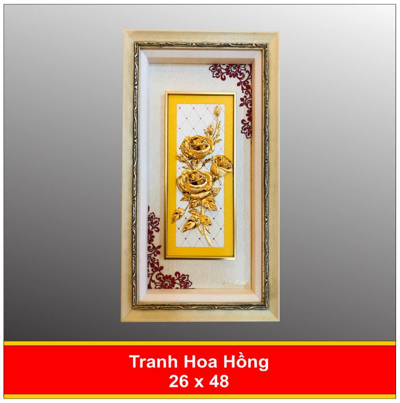  Tranh Hoa Hướng Dương Mạ Vàng 24K - 2648 