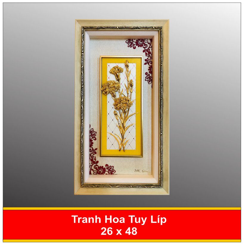 Tranh Hoa Lan Mạ Vàng - 2648