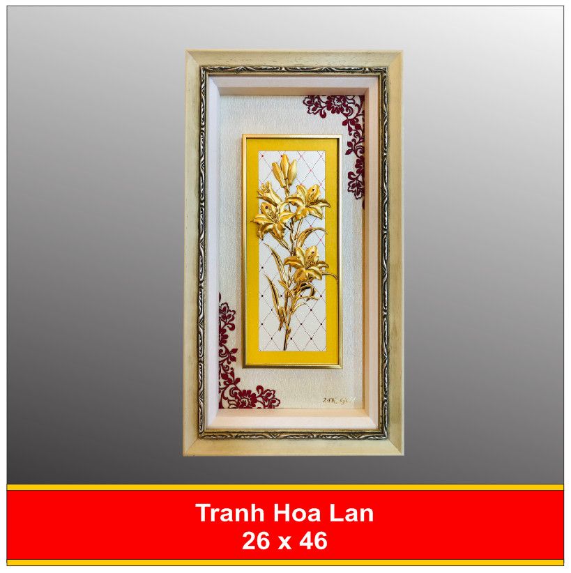  Tranh Hoa Hồng Mạ Vàng 