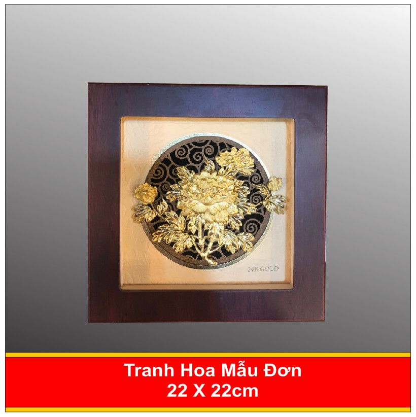 Tranh Hoa Cúc Mạ Vàng