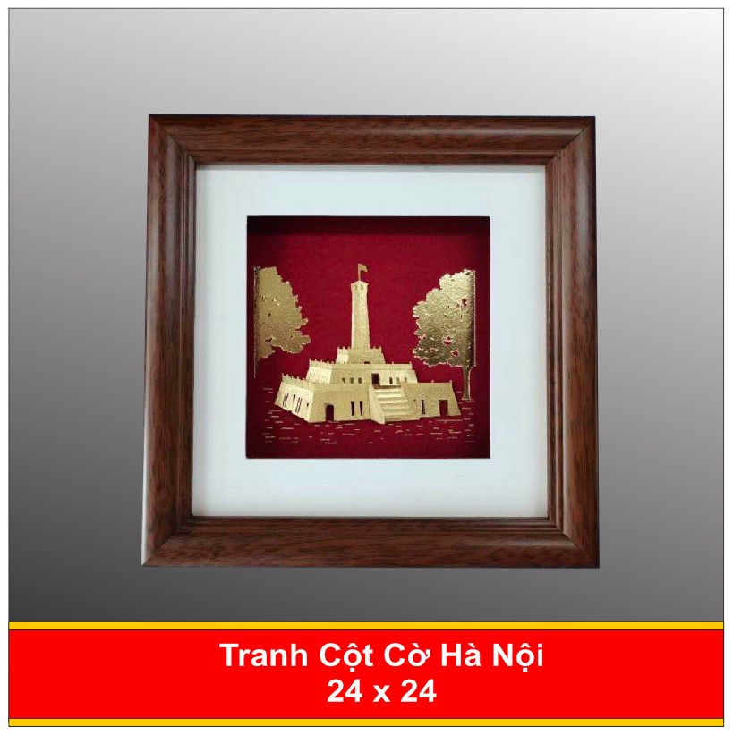 Tranh Cột Cờ Hà Nội Mạ Vàng 24K - 2424