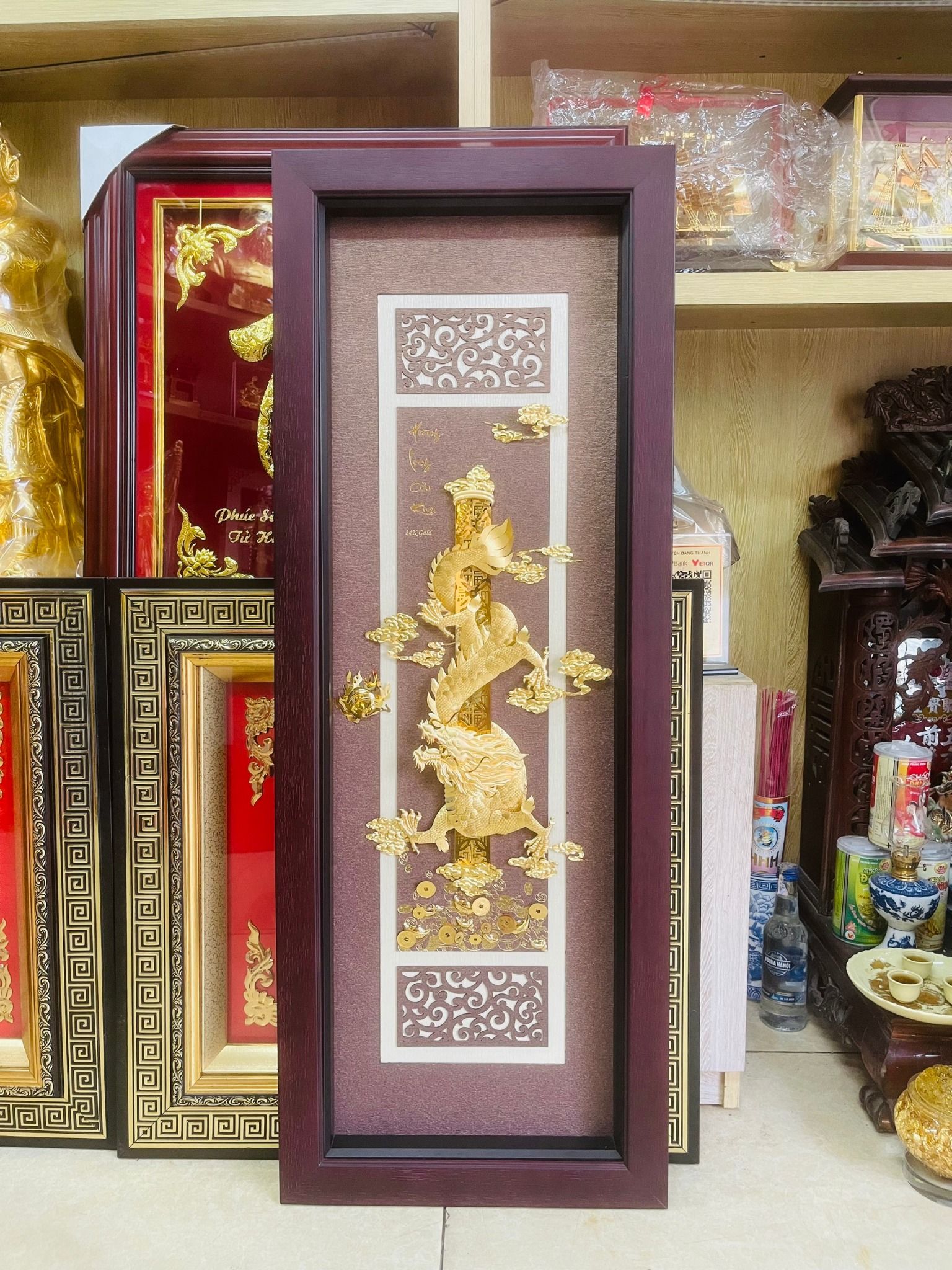 Tranh Rồng Mạ Vàng 24K - Phú Quý