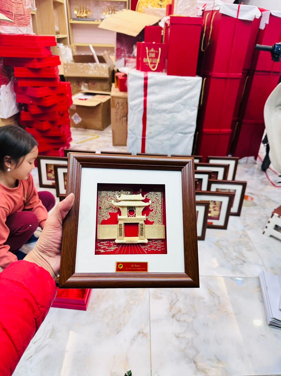 Tranh Khuê Văn Các Mạ Vàng 24K - 2424