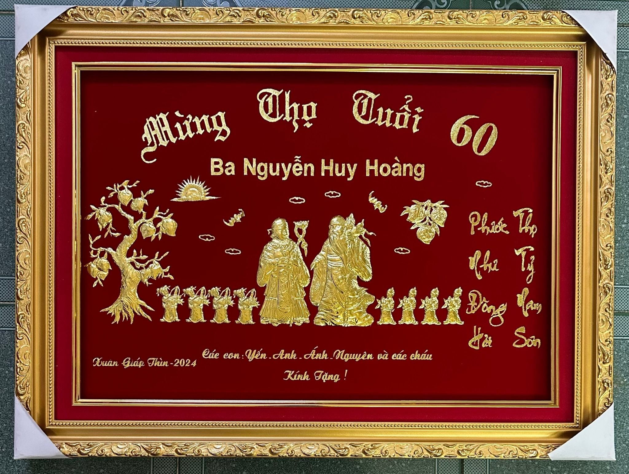 TRANH MỪNG THỌ TUỔI 70 CAO CẤP