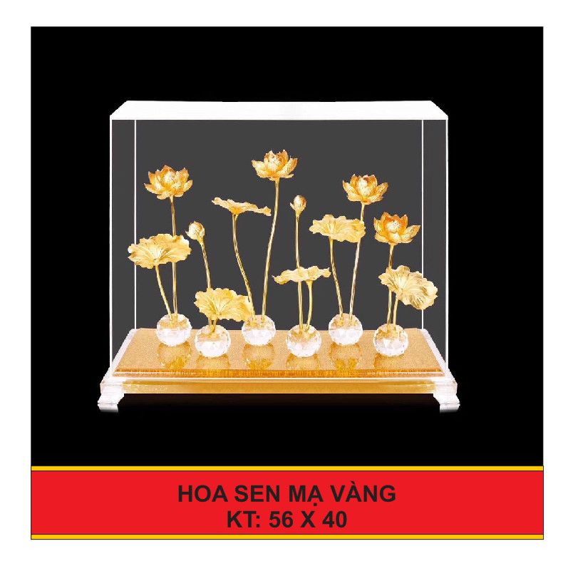 Hoa Sen Mạ Vàng 3 Nhánh