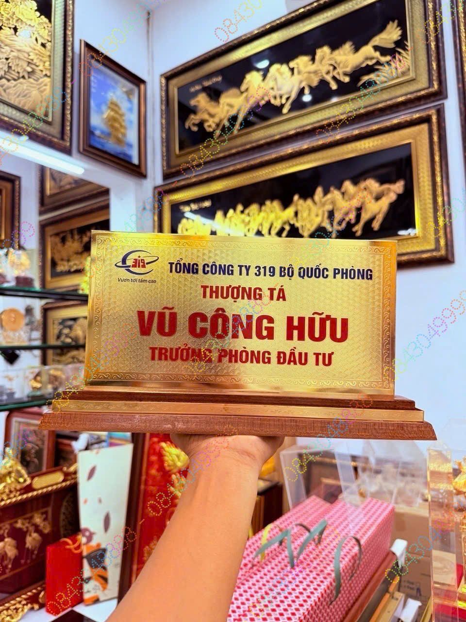 BIỂN CHỨC DANH CÔNG TY 319 MẠ VÀNG