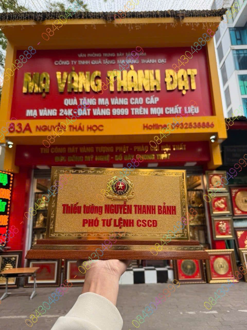 BIỂN CHỨC DANH THIẾU TƯỚNG CÔNG AN MẠ VÀNG M3