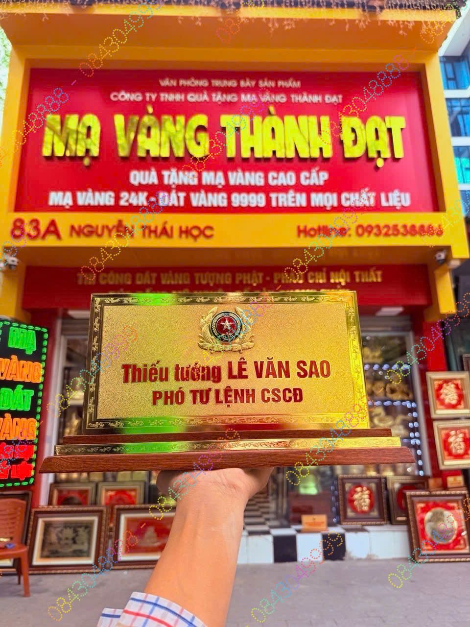 BIỂN CHỨC DANH THIẾU TƯỚNG CÔNG AN MẠ VÀNG M2