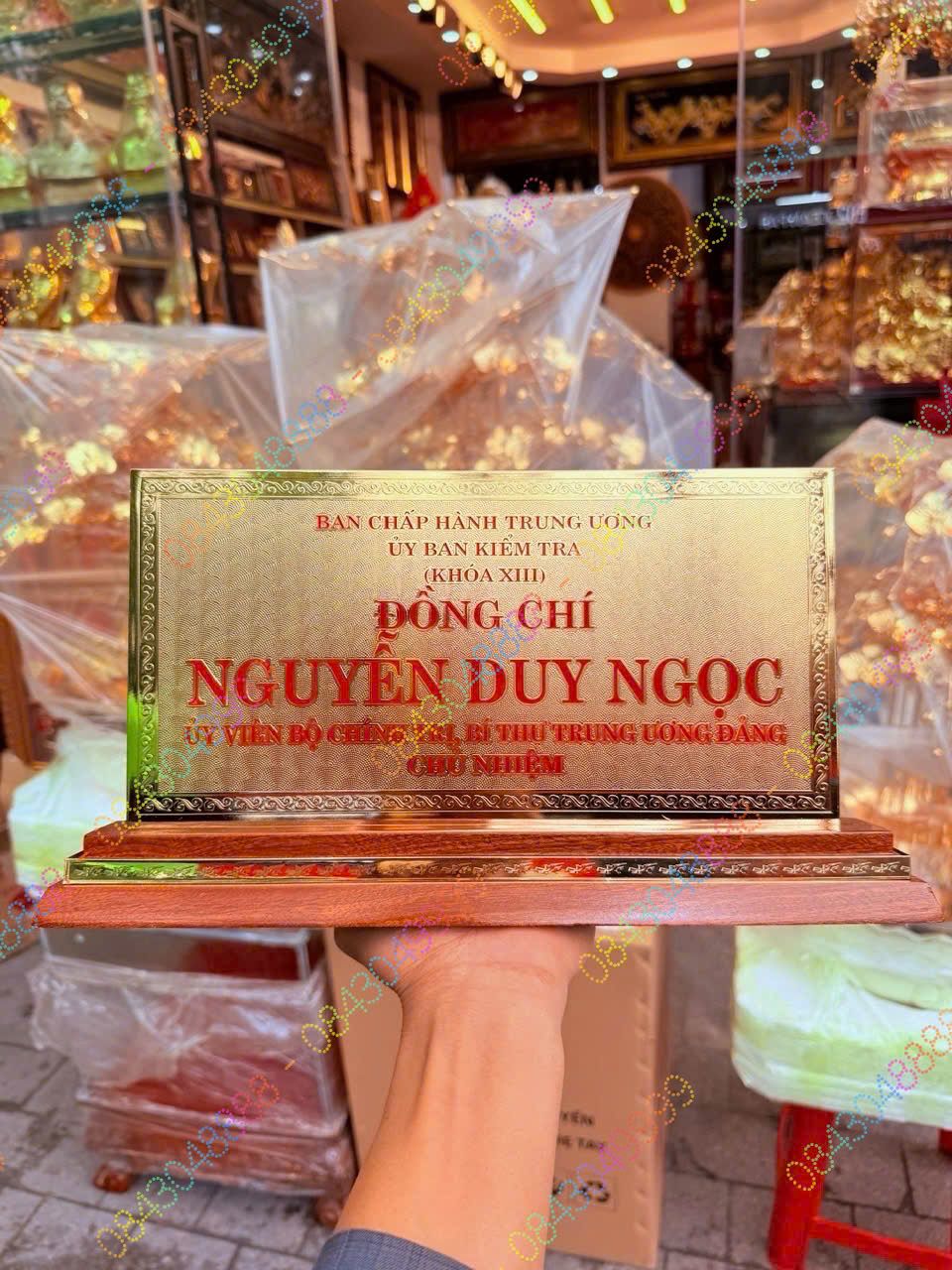 BIỂN CHỨC DANH BAN KIỂM TRA TRUNG ƯƠNG