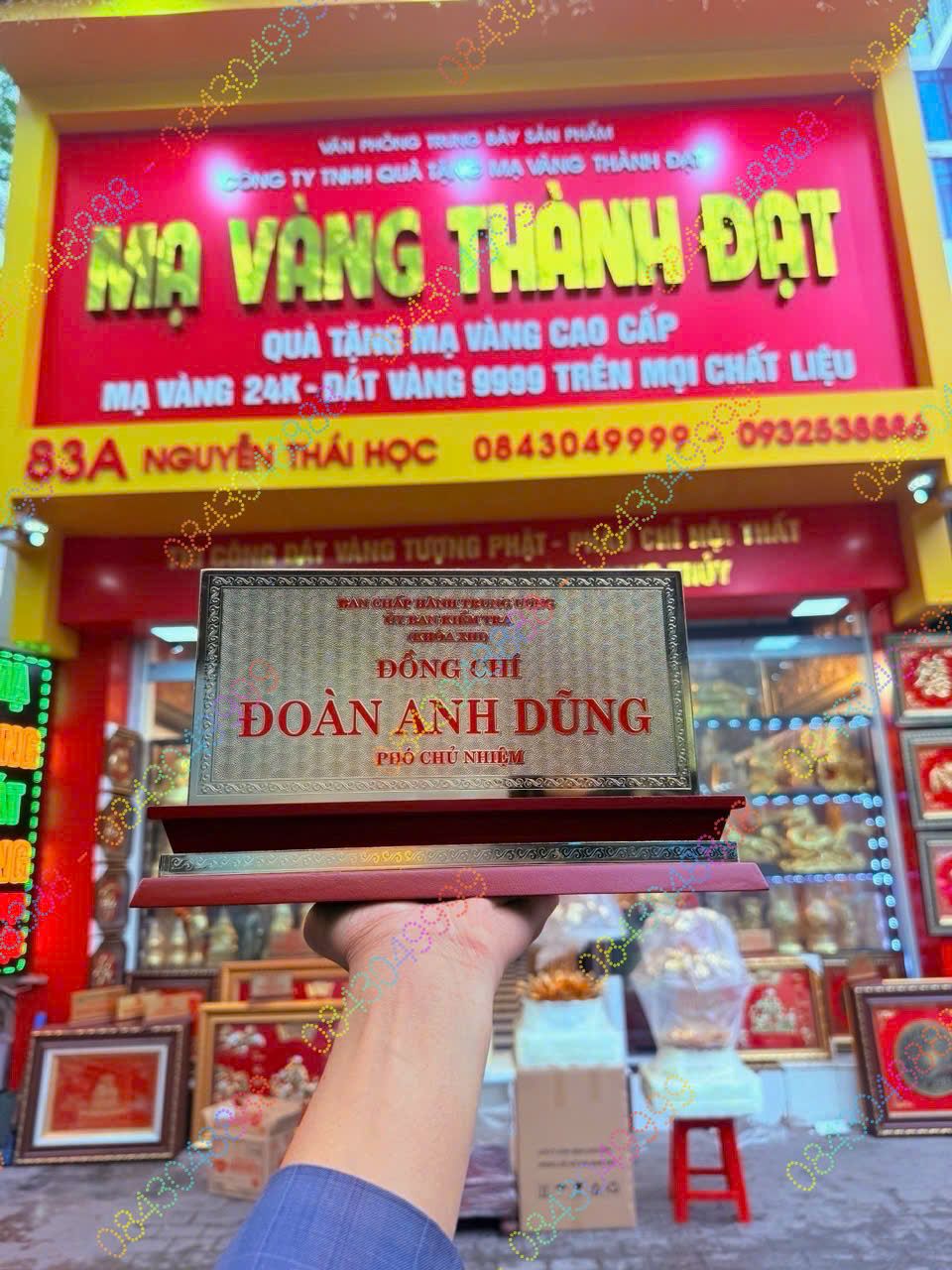 BIỂN CHỨC DANH BAN KIỂM TRA TRUNG ƯƠNG M3 MẠ VÀNG